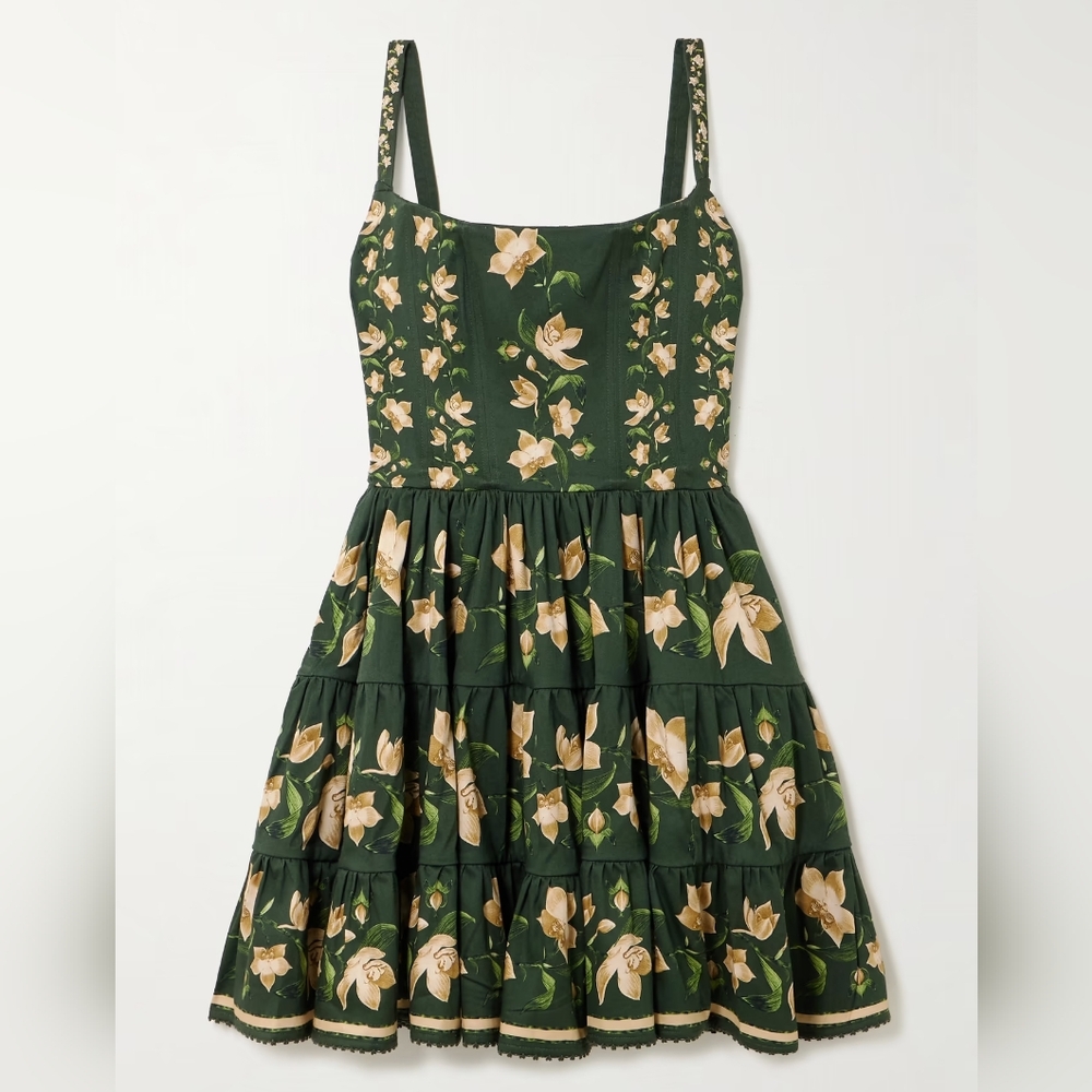 AGUA BY AGUA BENDITA Granadilla tiered floral-print mini dress - Picture 3 of 12